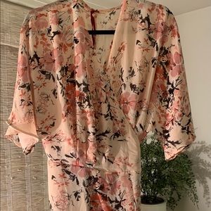 Pretty wrap summer dress
